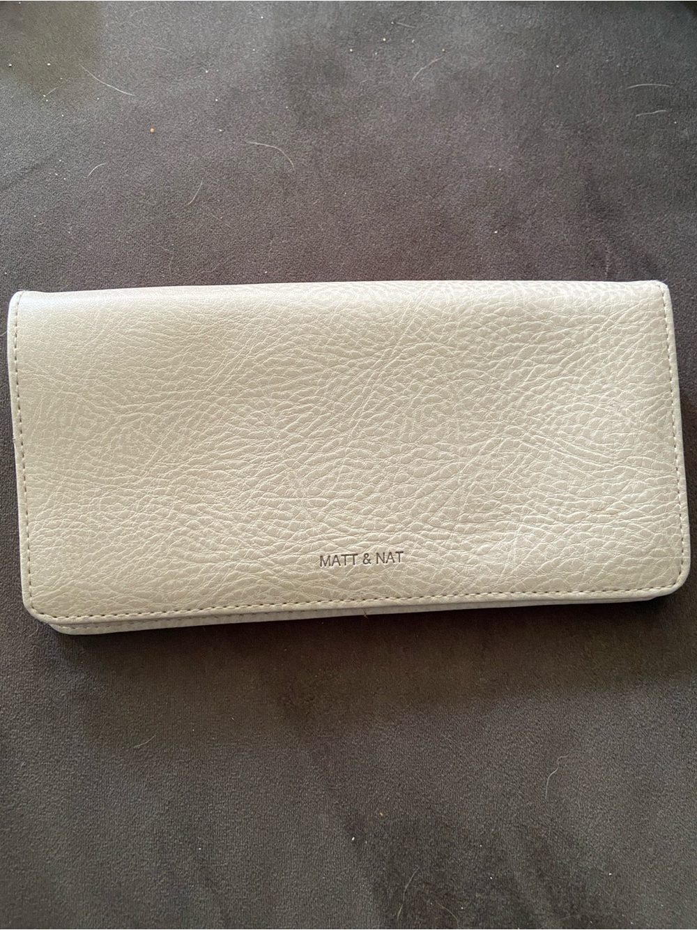 Matt & Nat Light Cream Vegan Leather Long Wallet